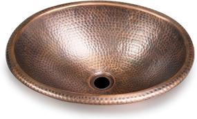 img 4 attached to 🛁 17-Inch Hand Hammered Oval Copper Sink by Monarch Abode