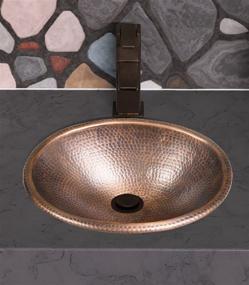 img 2 attached to 🛁 17-Inch Hand Hammered Oval Copper Sink by Monarch Abode