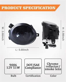 img 2 attached to 🔦 Сборка фар для тумана высокого качества для BMW 3 Series E46 M3 2001-2006 / BMW 5 Series E39 M5 00-03 - дымчатая линза, 2шт.