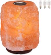 pursalt upgraded aromatherapy himalayan pink salt lamp diffuser with essential oil diffusion, 3 replacement bulbs and wooden base night light логотип