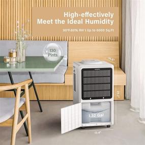 img 3 attached to 🌧️ Waykar 130 Pints Commercial Dehumidifier with Drain Hose - Efficient Whole House Moisture Removal for Home Basements