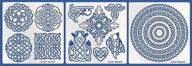 🔥 enhance your crafting with aleks melnyk #39 metal journal stencils: celtic knot, round and dragon - stainless steel irish stencils kit 3 pcs for wood burning, engraving, scandinavian, viking symbols logo