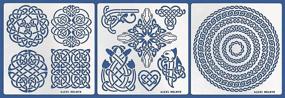 img 4 attached to 🔥 Enhance Your Crafting with Aleks Melnyk #39 Metal Journal Stencils: Celtic Knot, Round and Dragon - Stainless Steel Irish Stencils Kit 3 PCS for Wood Burning, Engraving, Scandinavian, Viking Symbols