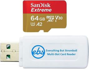 img 4 attached to Карта памяти SanDisk Micro Extreme на 64 ГБ - совместима с Samsung Galaxy S20, S20+, S20 Ultra, S20 Fan Edition (SDSQXA2-064G-GN6MN) в комплекте с считывателем карт Everything But Stromboli для SD и MicroSD.