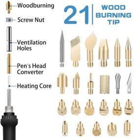 img 3 attached to 🔥 Enhance Your Woodworking Skills with our Complete 72Pcs Wood Burning Kit for Beginners - Adjustable Professional Wood Burner Pen Tool and Accessories for Embossing and Carving