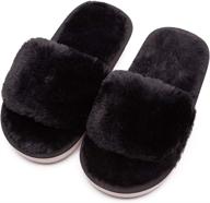 slippers fluffy outdoor rainbow numeric_1_point_5 boys' shoes via slippers logo