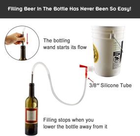 img 2 attached to 🍾 Premium Stainless Steel Bottling/Racking Kit with Siphon Crane, Tubing, Shut Off Clamp, Bottle Filler – Perfect for Beer, Wine, Kombucha, Kitchen Aqua Gardening (17")