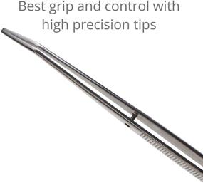 img 2 attached to Beaditive 6-inch Sewing Machine Tweezers Set (10-PC) with Serrated Bent Tips, Professional Grade, High-Precision Stainless Steel