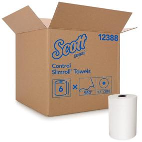 img 4 attached to 🧻 Scott Control Slimroll Hard Roll Paper Towels (12388) - Fast-Drying Absorbency Pockets, White, 6 Rolls per Case, 580 Feet per Roll