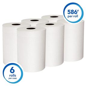 img 3 attached to 🧻 Scott Control Slimroll Hard Roll Paper Towels (12388) - Fast-Drying Absorbency Pockets, White, 6 Rolls per Case, 580 Feet per Roll