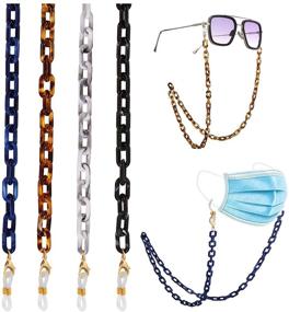 img 4 attached to 🕶️ Sunglasses Eyeglass Strap Necklace - Anti Lost Lanyard