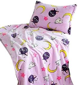 img 4 attached to 🌙 Luna Cartoon Anime Sailor Moon Kawaii Blanket Cosplay Accessories 47in X 59in - Purple-2