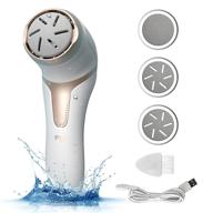 💆 revitalize your feet with rechargeable electric callus remover: waterproof, portable, and professional foot care kit for dry, dead skin and calluses logo