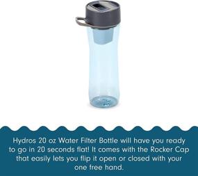 img 3 attached to 💧 Hydros 20 oz Filtered Water Bottle: Fast Flo Tech, Quick 20-Second Fill-up, BPA-Free, Blue