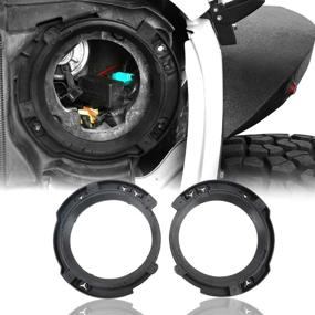 img 4 attached to 🚙 Hooke Road 7-inch Headlight Mount Bracket Ring Replacement for Jeep Wrangler JK & Unlimited 2007-2018