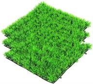 🌿 kathson aquarium grass mat decorations artificial plastic lawn ornament landscape green plants for saltwater freshwater tropical fish tank decor (3 pack) logo