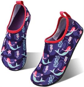 img 4 attached to 🦄 Hiitave Non Slip Barefoot Toddler Unicorn Girls' Shoes - Perfect for Active Little Feet!