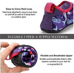 img 1 attached to 🦄 Hiitave Non Slip Barefoot Toddler Unicorn Girls' Shoes - Perfect for Active Little Feet!