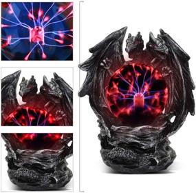 img 2 attached to Enchanting Plasma Ball Lamp: Touch Sensitive Evil Dragon Crystal Ball for Halloween Parties