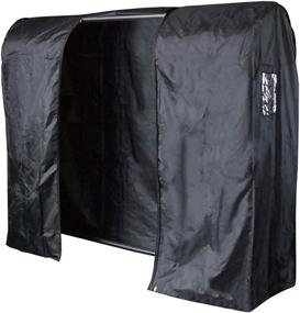 img 4 attached to 👗 Hangerworld Black 6ft Waterproof Nylon Zip Clothes Rail Cover for Hanging Garment Storage and Display