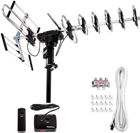 img 4 attached to 📺 Five Star Outdoor Digital Amplified HDTV Antenna 2020: 200 Mile Long Range, 360° Rotation, HD 4K 1080P, Supports 5 TVs - Remote Control & Installation Kit Included