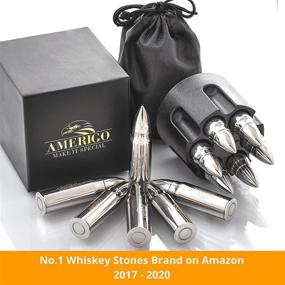 img 2 attached to 🥃 AMERIGO Whiskey Stones - Unique Gifts for Men, Dad, Christmas Stocking Stuffers - Perfect Birthday Ideas for Him, Boyfriend, Husband or Grandpa - Cool Gadgets Presents