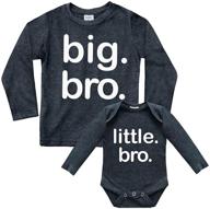 👦 chic charcoal little brother matching outfits for boys' clothing logo