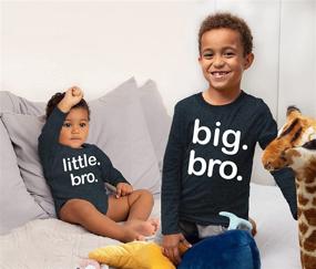 img 3 attached to 👦 Chic Charcoal Little Brother Matching Outfits for Boys' Clothing