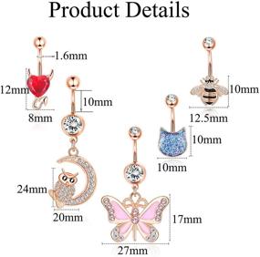 img 2 attached to Drperfect Stainless Barbell Piercing Jewelry Women's Jewelry