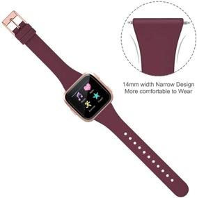 img 3 attached to 5 Pack Slim Bands Compatible With Fitbit Versa 2 Bands/Fitbit Versa/Fitbit Versa Lite/SE Wearable Technology