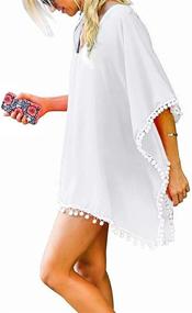 img 2 attached to 👙 Chalier Chiffon Swimwear Cover Ups: Stylish Beach Attire for Women