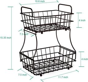 img 2 attached to Detachable Kitchen Storage Baskets by TomCare