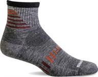 enhance performance with sockwell men's ascend ii quarter moderate compression construction socks logo