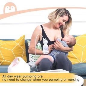 img 1 attached to Momcozy Hands-Free Pumping Bra: 3-in-1 Maternity Nursing and Everyday Bra 🤱 for Women, Black X-Large - Supportive, Easy-to-Use Breast Pump Bra with Pads