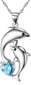 img 4 attached to Mothers Day Gifts for Women: 🐬 925 Sterling Silver Dolphin Necklace with Chain
