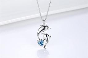 img 1 attached to Mothers Day Gifts for Women: 🐬 925 Sterling Silver Dolphin Necklace with Chain