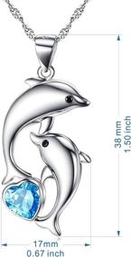 img 2 attached to Mothers Day Gifts for Women: 🐬 925 Sterling Silver Dolphin Necklace with Chain