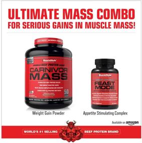 img 1 attached to Powerful Muscle Building Supplement: MuscleMeds Carnivor Mass 💪 Anabolic Beef Protein Gainer – Chocolate Peanut Butter, 6 Pounds