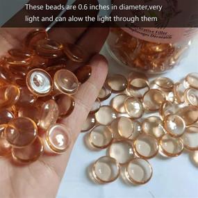 img 2 attached to 🍁 Thanksgiving Decor 340 PCS - Amber Acrylic Flat Marbles Gemstones for Vases, Crafts, Floral Arrangements, Table Scatters, Home Centerpieces, Mancala Game Stones, Candle Holder Decoration, Fish Tank Pebbles