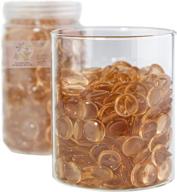 🍁 thanksgiving decor 340 pcs - amber acrylic flat marbles gemstones for vases, crafts, floral arrangements, table scatters, home centerpieces, mancala game stones, candle holder decoration, fish tank pebbles logo