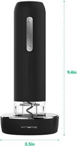 img 3 attached to 🍷 Vremi Electric Wine Opener Set - Automatic Corkscrew with Rechargeable Base - Cordless Wine Opener - Includes Pourer and Foil Cutter