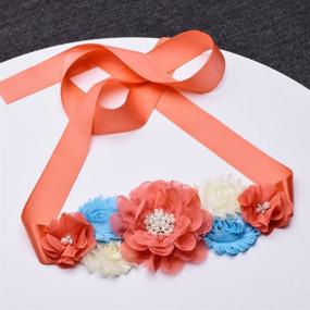 img 1 attached to 🌸 Floral Fall Maternity Sash Belly Belt Photo Prop Gift Gender Reveal Party SH-18