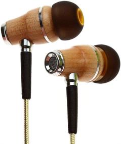 img 4 attached to 🎧 Symphonized NRG 2.0 Wood Earbuds Wired: Premium In-Ear Headphones with Mic for Computer & Laptop - Gold