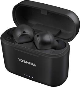 img 3 attached to 🎧 Advanced Toshiba Air Pro 2 True Wireless Earphones with Qi Wireless Charging - Black (RZE-BT750E)