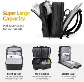 img 1 attached to 🎒 Ultimate Protection: MS Capacity Backpack Waterproof 17.3 Inch