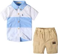 🦋 adorable little boys' clothing sets: button up for a stylish summer look! logo