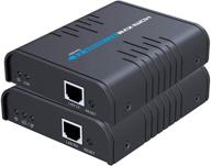 agptek usb hdmi kvm extender: 120m/365ft signal extension over cat 5/5e/6/7 ethernet cable with usb keyboard mouse support - ideal for residential & commercial use logo