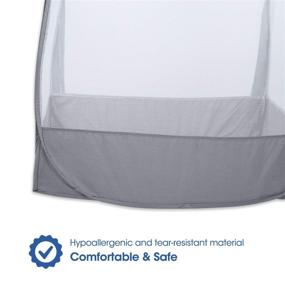 img 1 attached to 👶 Minnebaby Pack N Play Tent: Secure Mini Crib Canopy for Baby Safety; Breathable, See Through Mesh Cover - Protection from Climbing, Cats & Mosquitoes