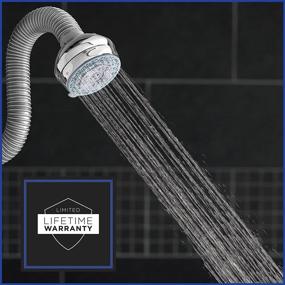 img 3 attached to Enhance Your Shower Experience with Waterpik NML-603: High Pressure, Flexible 🚿 Neck, Chrome Shower Head, Adjustable for All Heights, 6 Modes, 2.5 GPM