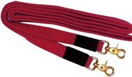 enhance your equestrian experience with intrepid international flat nylon braided reins in red logo